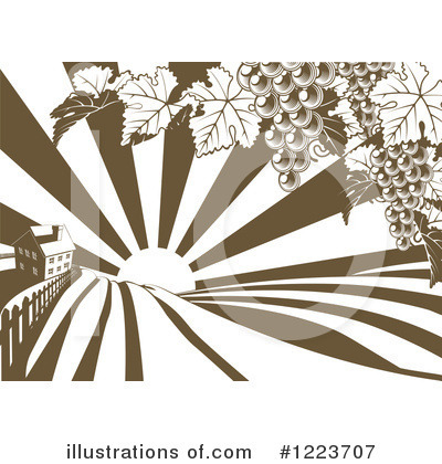 Grapevine Clipart #1223707 by AtStockIllustration