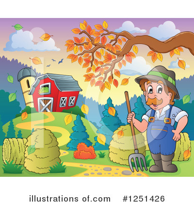 Royalty-Free (RF) Farm Clipart Illustration by visekart - Stock Sample #1251426