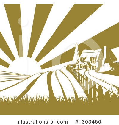 Farm House Clipart #1303460 by AtStockIllustration
