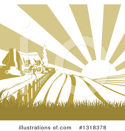 Farm House Clipart #1318378 by AtStockIllustration