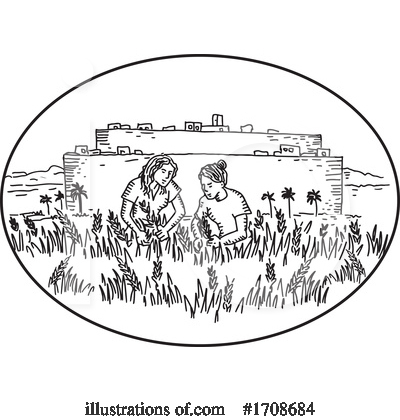 Royalty-Free (RF) Farm Clipart Illustration by patrimonio - Stock Sample #1708684