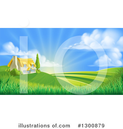 Farm House Clipart #1300879 by AtStockIllustration