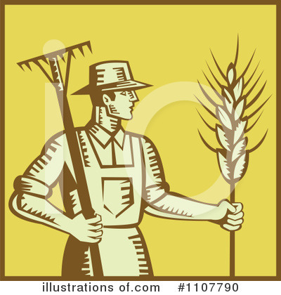 Royalty-Free (RF) Farmer Clipart Illustration by patrimonio - Stock Sample #1107790