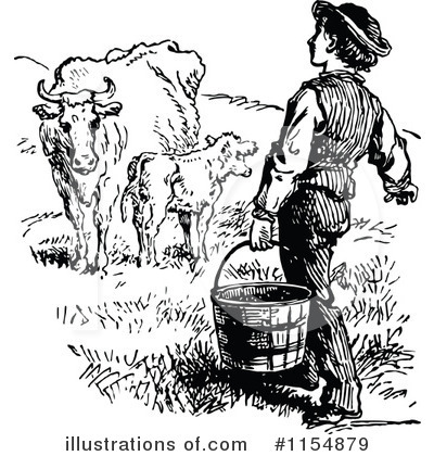 Royalty-Free (RF) Farmer Clipart Illustration by Prawny Vintage - Stock Sample #1154879