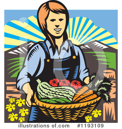 Royalty-Free (RF) Farmer Clipart Illustration by patrimonio - Stock Sample #1193109
