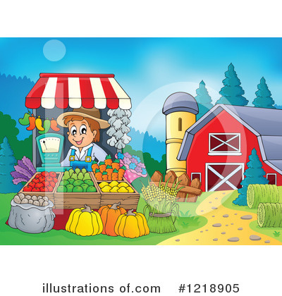 Royalty-Free (RF) Farmer Clipart Illustration by visekart - Stock Sample #1218905
