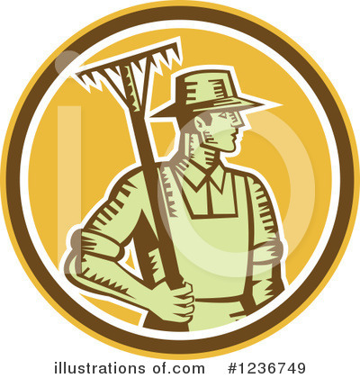 Royalty-Free (RF) Farmer Clipart Illustration by patrimonio - Stock Sample #1236749