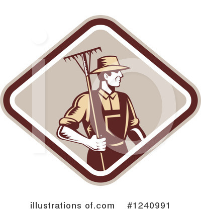 Royalty-Free (RF) Farmer Clipart Illustration by patrimonio - Stock Sample #1240991