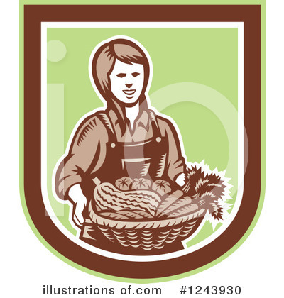 Royalty-Free (RF) Farmer Clipart Illustration by patrimonio - Stock Sample #1243930