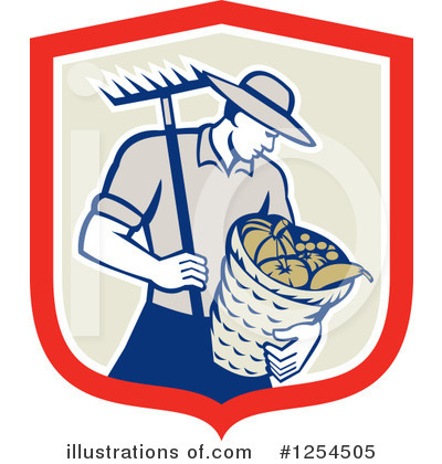 Royalty-Free (RF) Farmer Clipart Illustration by patrimonio - Stock Sample #1254505
