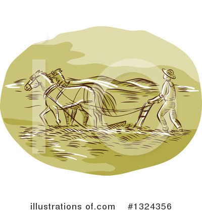Royalty-Free (RF) Farmer Clipart Illustration by patrimonio - Stock Sample #1324356