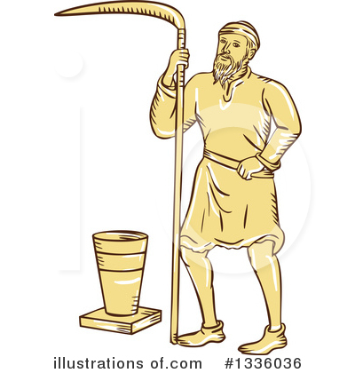 Royalty-Free (RF) Farmer Clipart Illustration by patrimonio - Stock Sample #1336036