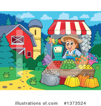 Royalty-Free (RF) Farmer Clipart Illustration by visekart - Stock Sample #1373524