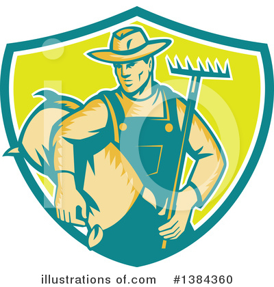 Royalty-Free (RF) Farmer Clipart Illustration by patrimonio - Stock Sample #1384360
