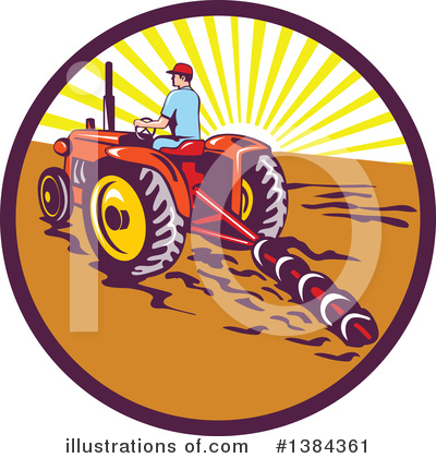 Tractor Clipart #1384361 by patrimonio