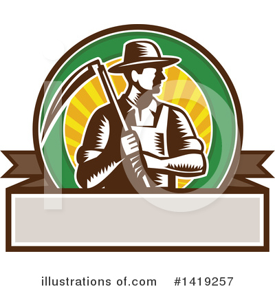 Royalty-Free (RF) Farmer Clipart Illustration by patrimonio - Stock Sample #1419257
