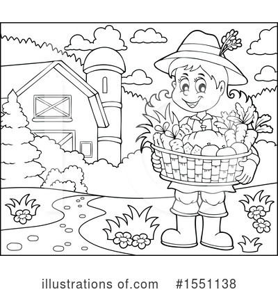 Royalty-Free (RF) Farmer Clipart Illustration by visekart - Stock Sample #1551138