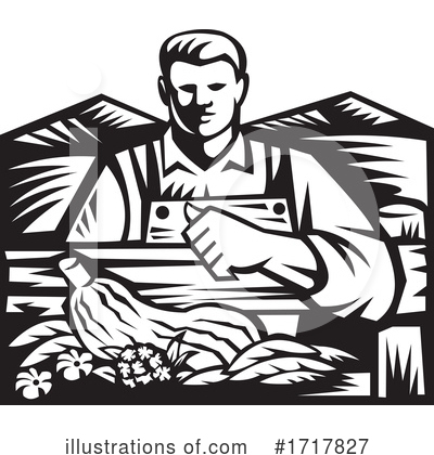 Royalty-Free (RF) Farmer Clipart Illustration by patrimonio - Stock Sample #1717827
