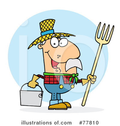 Royalty-Free (RF) Farmer Clipart Illustration by Hit Toon - Stock Sample #77810