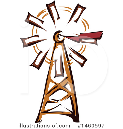 Windmills Clipart #1460597 by BNP Design Studio