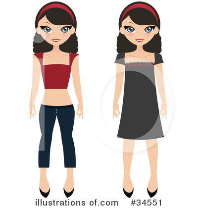 Royalty-Free (RF) Fashion Clipart Illustration by Melisende Vector - Stock Sample #34551