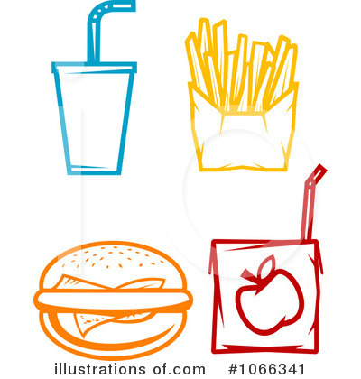 Royalty-Free (RF) Fast Food Clipart Illustration by Vector Tradition SM - Stock Sample #1066341