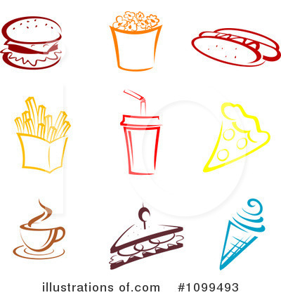 Royalty-Free (RF) Fast Food Clipart Illustration by Vector Tradition SM - Stock Sample #1099493