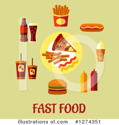 Royalty-Free (RF) Fast Food Clipart Illustration by Vector Tradition SM - Stock Sample #1274351