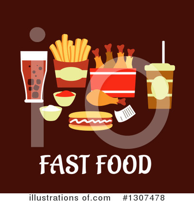 Royalty-Free (RF) Fast Food Clipart Illustration by Vector Tradition SM - Stock Sample #1307478