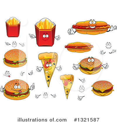 Royalty-Free (RF) Fast Food Clipart Illustration by Vector Tradition SM - Stock Sample #1321587