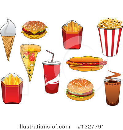 Royalty-Free (RF) Fast Food Clipart Illustration by Vector Tradition SM - Stock Sample #1327791