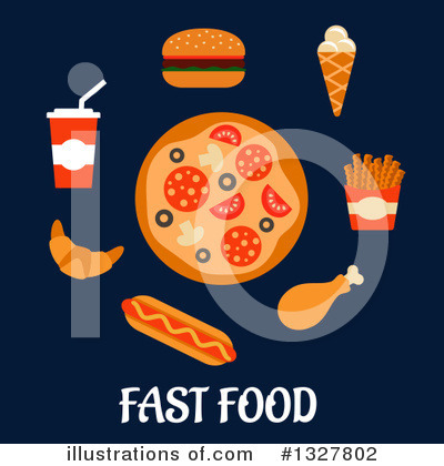 Royalty-Free (RF) Fast Food Clipart Illustration by Vector Tradition SM - Stock Sample #1327802