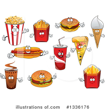 Royalty-Free (RF) Fast Food Clipart Illustration by Vector Tradition SM - Stock Sample #1336176