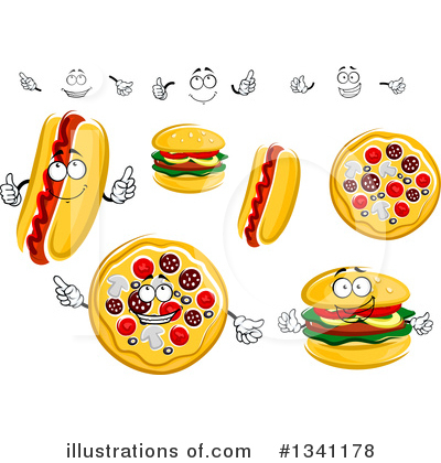 Royalty-Free (RF) Fast Food Clipart Illustration by Vector Tradition SM - Stock Sample #1341178