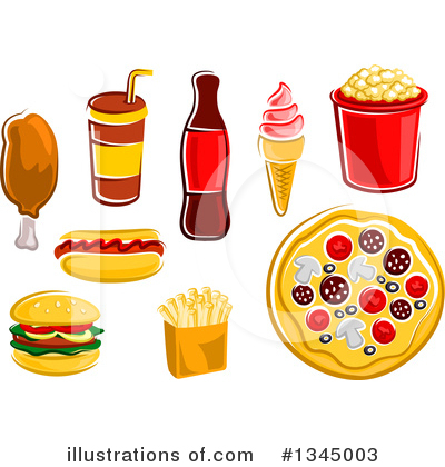 Royalty-Free (RF) Fast Food Clipart Illustration by Vector Tradition SM - Stock Sample #1345003