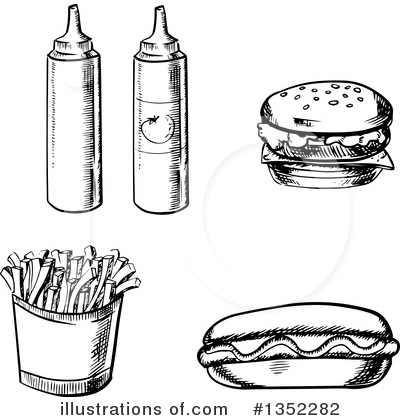 Royalty-Free (RF) Fast Food Clipart Illustration by Vector Tradition SM - Stock Sample #1352282