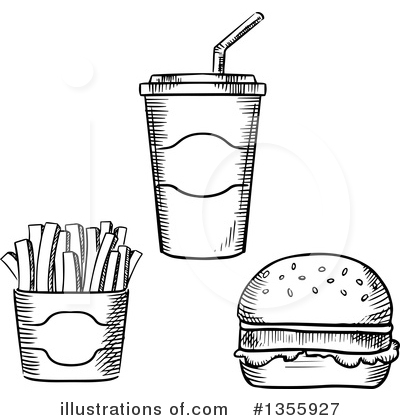 Royalty-Free (RF) Fast Food Clipart Illustration by Vector Tradition SM - Stock Sample #1355927
