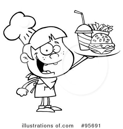 Royalty-Free (RF) Fast Food Clipart Illustration by Hit Toon - Stock Sample #95691