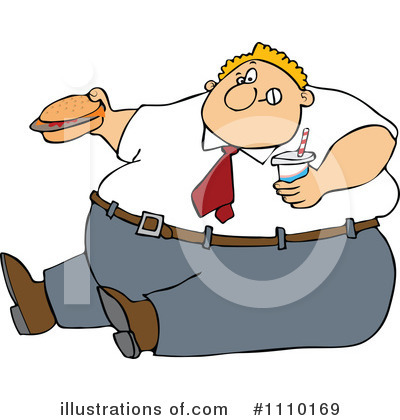 Royalty-Free (RF) Fat Man Clipart Illustration by djart - Stock Sample #1110169