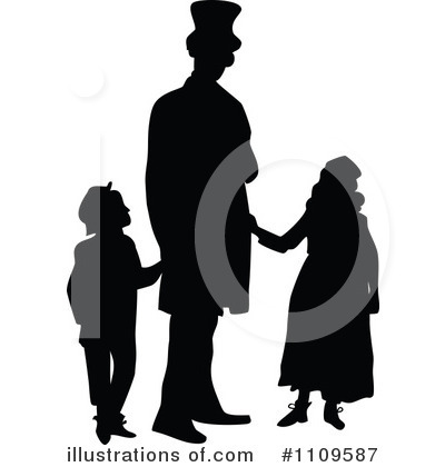 Royalty-Free (RF) Father Clipart Illustration by Prawny Vintage - Stock Sample #1109587