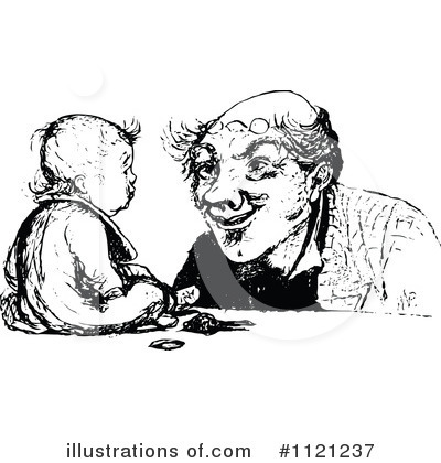 Royalty-Free (RF) Father Clipart Illustration by Prawny Vintage - Stock Sample #1121237