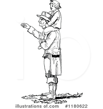 Royalty-Free (RF) Father Clipart Illustration by Prawny Vintage - Stock Sample #1180622