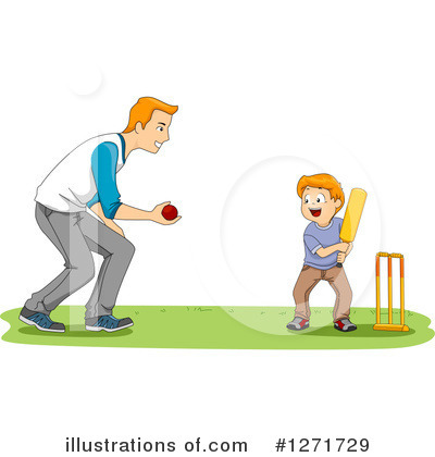 Cricket Player Clipart #1271729 by BNP Design Studio