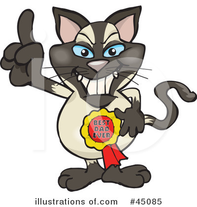 Siamese Cat Clipart #45085 by Dennis Holmes Designs