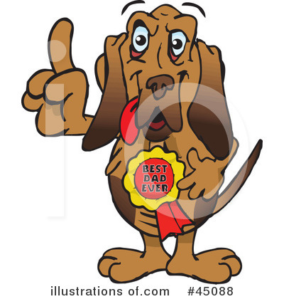 Bloodhound Clipart #45088 by Dennis Holmes Designs