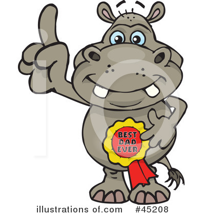 Hippo Clipart #45208 by Dennis Holmes Designs