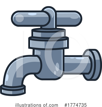 Royalty-Free (RF) Faucet Clipart Illustration by Hit Toon - Stock Sample #1774735