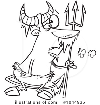 Royalty-Free (RF) Faun Clipart Illustration by toonaday - Stock Sample #1044935