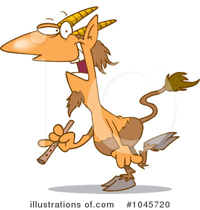 Royalty-Free (RF) Faun Clipart Illustration by toonaday - Stock Sample #1045720