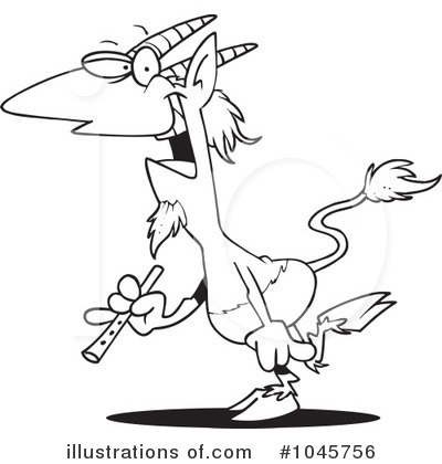Royalty-Free (RF) Faun Clipart Illustration by toonaday - Stock Sample #1045756
